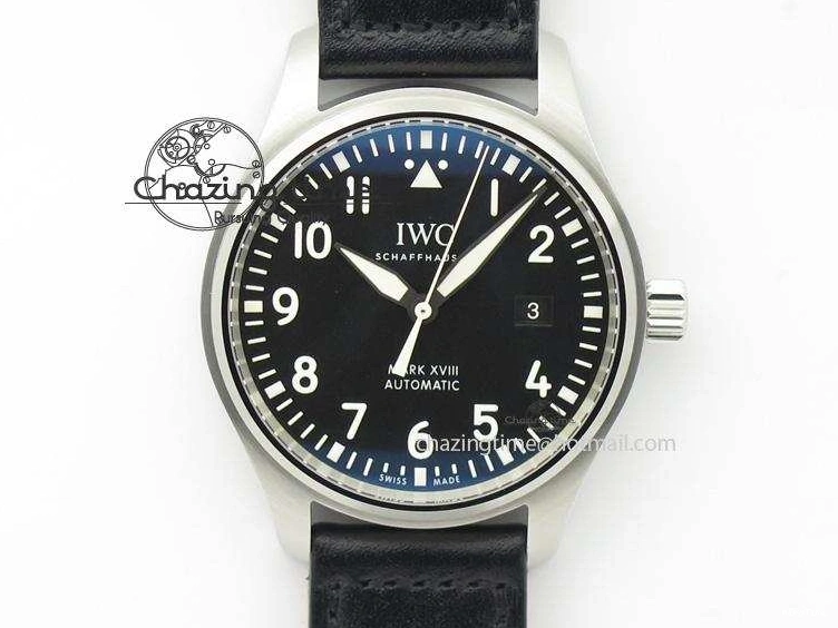 MIROTIME 0313 Mark XVIII IW327001 V6F Best Edition Black Dial On Black Leather Strap A Tailored 7307